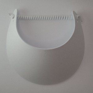 Ladies Sun Visor Hat, No Headache, White, Adjustable, Pool Beach Walk